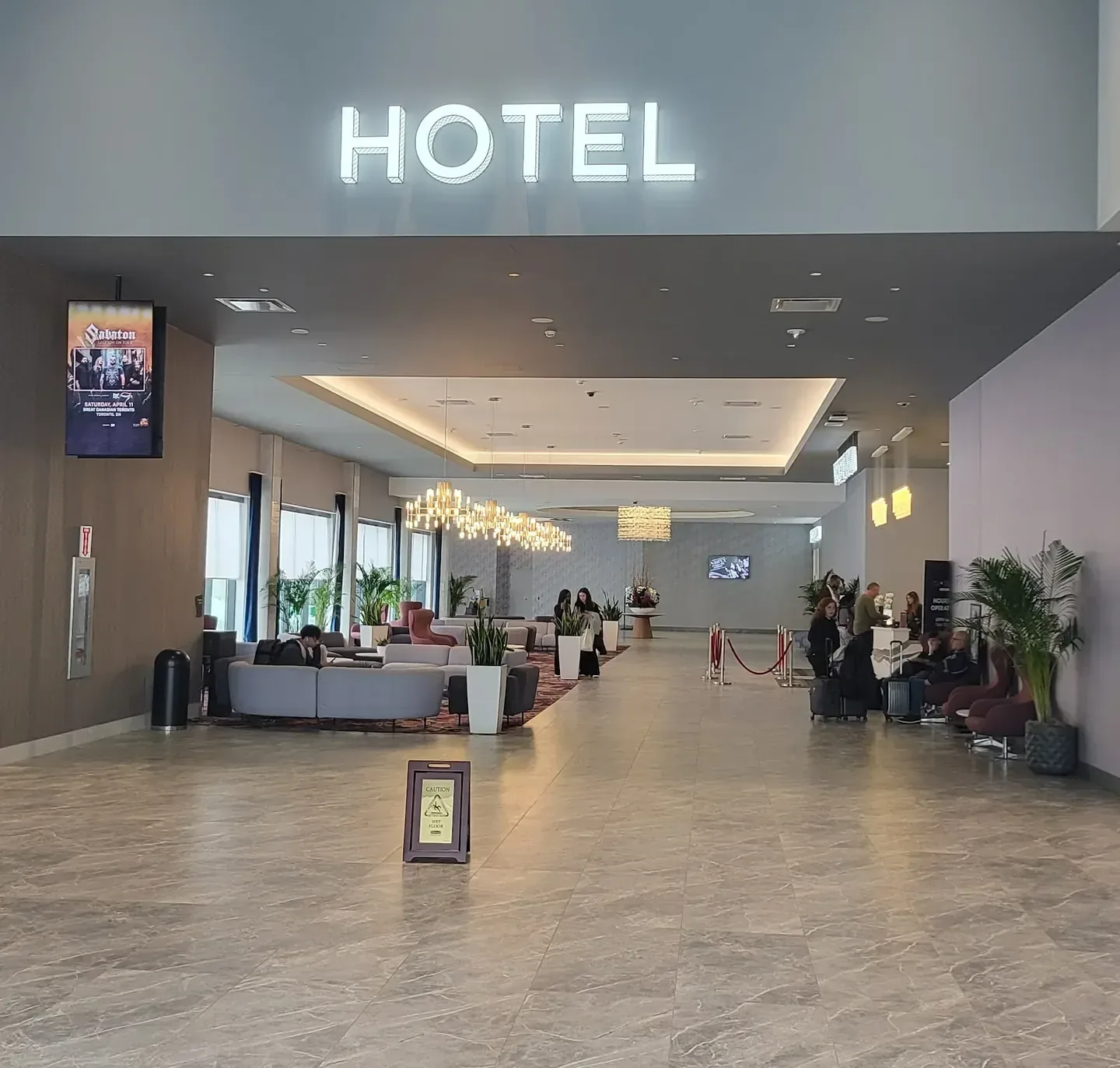 Resort hotel facade and entrance